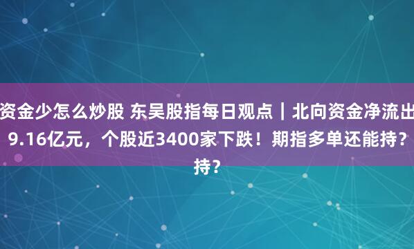 资金少怎么炒股 东吴股指每日观点｜北向资金净流出9.16亿元，个股近3400家下跌！期指多单还能持？